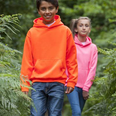 JustHoods AWDis hettupeysa barna „Neon“