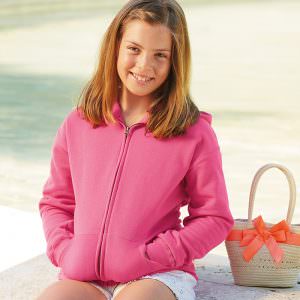 Fruit of the loom rennd hettupeysa „Kids“