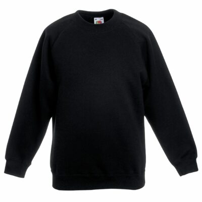 Fruit of the Loom háskólapeysa barna „Raglan“